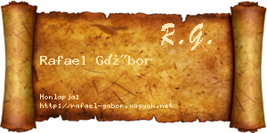 Rafael Gábor névjegykártya