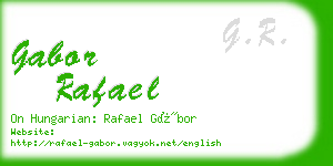 gabor rafael business card